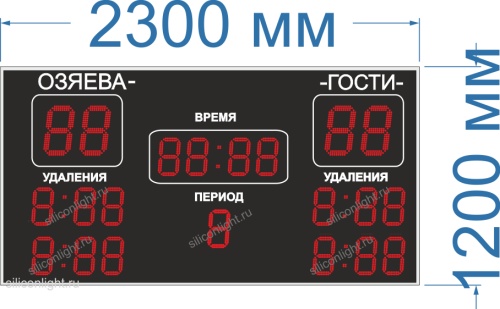 Табло для хоккея №13. Размер 2300х1500х130 мм. фото 3